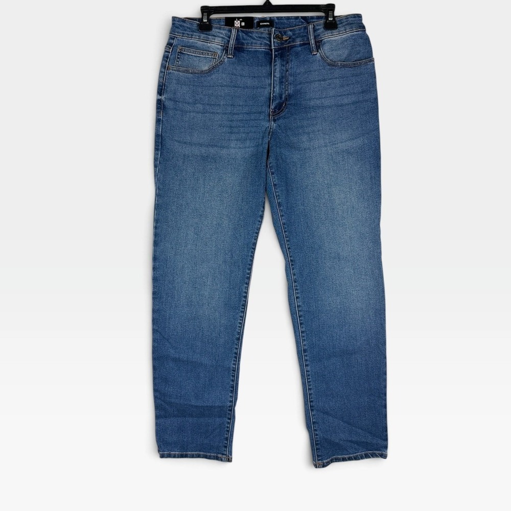 Express Slim Straight Stretch Jeans Mens 32x30 Medium Wash Denim NEW